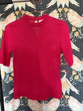 Maeve pink mesh top